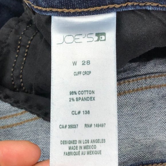 Joe's Jeans Women's Skinny Cropped Cuff Jeans in Brussels Size 28 - Picture 6 of 9